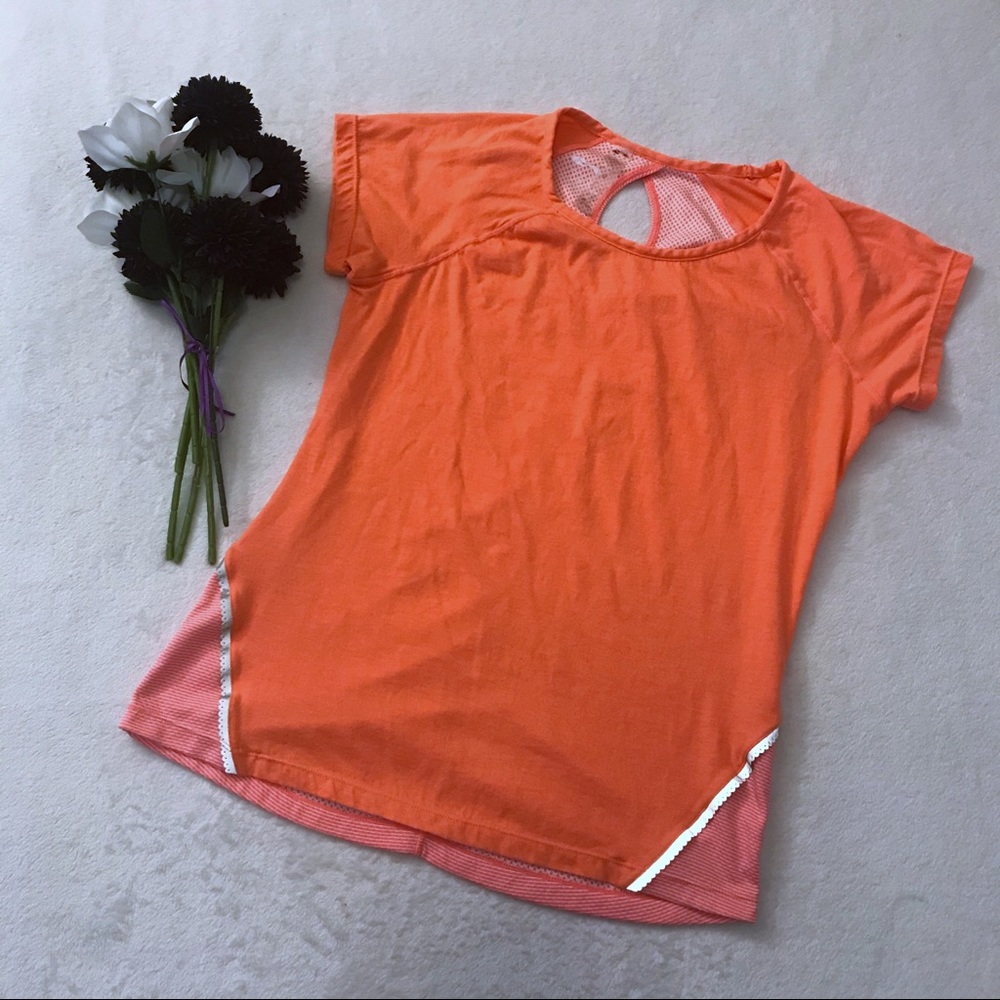 Cascade Sports Short Sleeve Activewear Top Small Orange